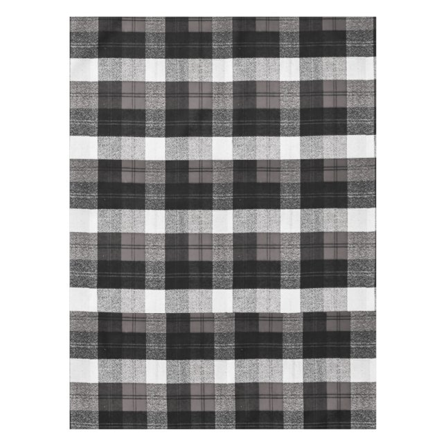 Nappe XMAS Baffalo plaqué noir blanc Christma (Devant)
