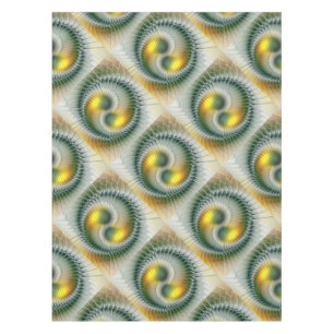 Nappe Yin Yang Vert Jaune Abstrait coloré Fractal