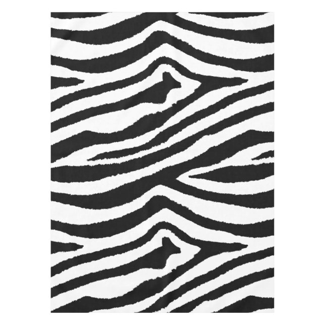 Nappe Zebra Stripes noir et blanc | Poster de animal Saf (Devant)