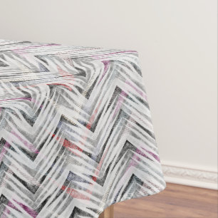 Nappe Zigzag, géométrique, gris, lilas, rose, noir, band