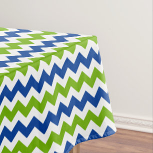 Nappe Zigzag lumineux de bleu et de vert de chaux