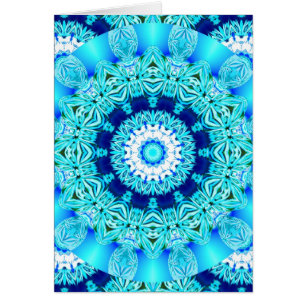 Napperon bleu de dentelle de glace, Aqua abstrait
