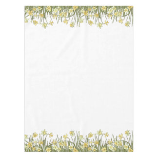 Nappes avec bordure florale de jonquilles jaunes