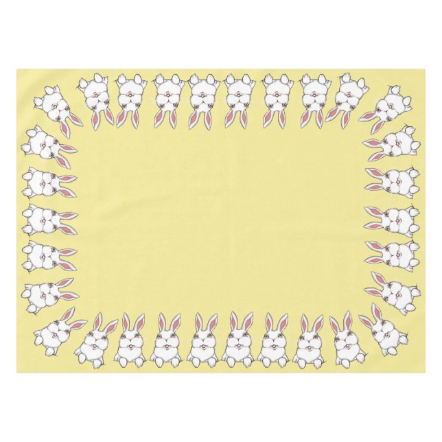 Nappes de Pâques Festif Nappe de Bunny de Pâques (Devant (Horizontal))