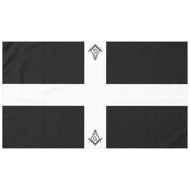 Nappes et décorations maçonniques noir et blanc (Devant (Horizontal))