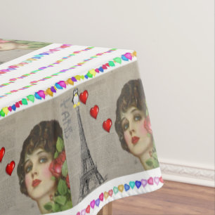 Nappes Saint-Valentin Coeurs de pingouins