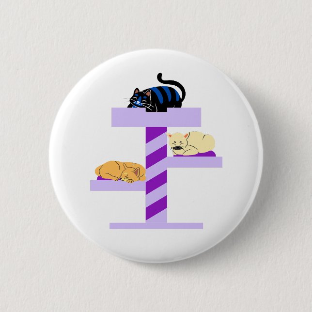 Napping Cat Button (Vorderseite)