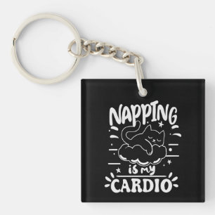 Napping Est Mon Cardio Simple Drôle Design Chat
