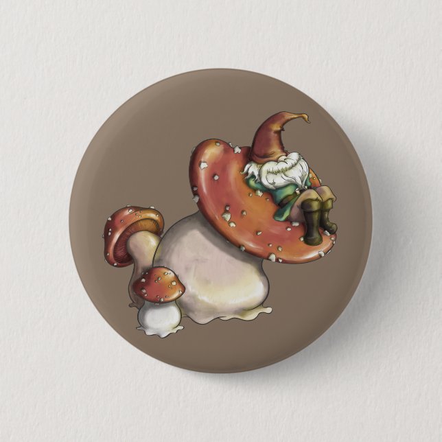 Napping Gnome Button (Vorderseite)