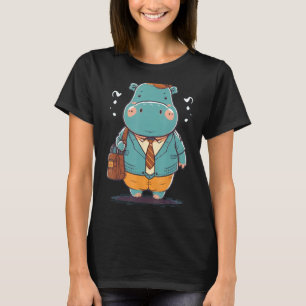 Napping Hippo pajama auf Hippopotamus Schlafen T-Shirt