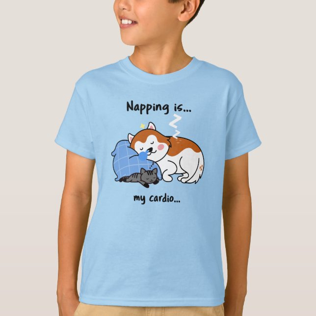 Napping ist... mein Herz.. schlafendes Nickerchen T-Shirt (Vorderseite)