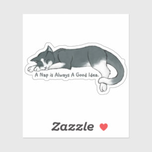 Napping Kitty Aufkleber