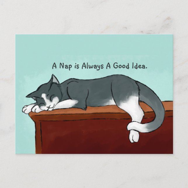 Napping Kitty Postkarte (Vorderseite)