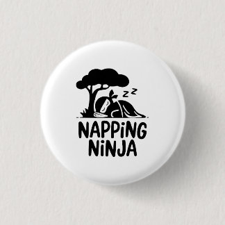 Napping Ninja Niedliche Schlaflosigkeit Ninja Art  Button