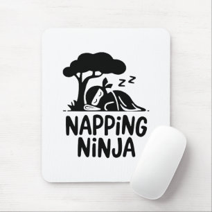 Napping Ninja Niedliche Schlaflosigkeit Ninja Art Mousepad