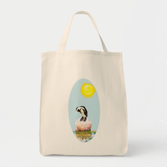 Napping Pinguin in der Sonne Tragetasche (Vorne)