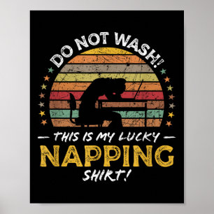 Napping Schlafen lustige Zitat Retro Graphic Poster