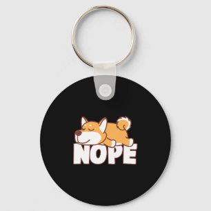 Napping shiba inu   lustiges nope faultierendes Ge Schlüsselanhänger