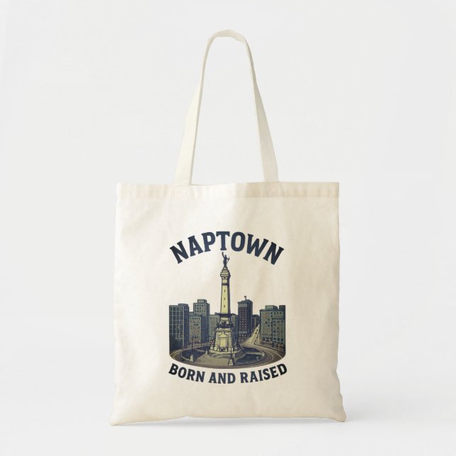 Naptown Geboren und aufgewachsen, Denkmal-Kreis Tragetasche (Vorne)