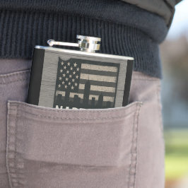 Naptown Geborener und erhöhter Kolben Flachmann