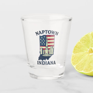 Naptown Indiana Monument Circle Schnapsglas