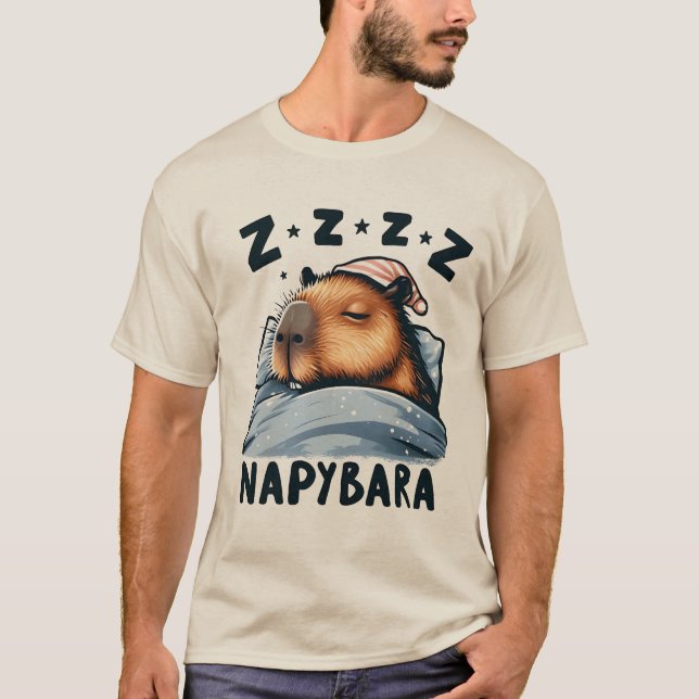Napybara - Sleeping Capybara T-Shirt (Vorderseite)