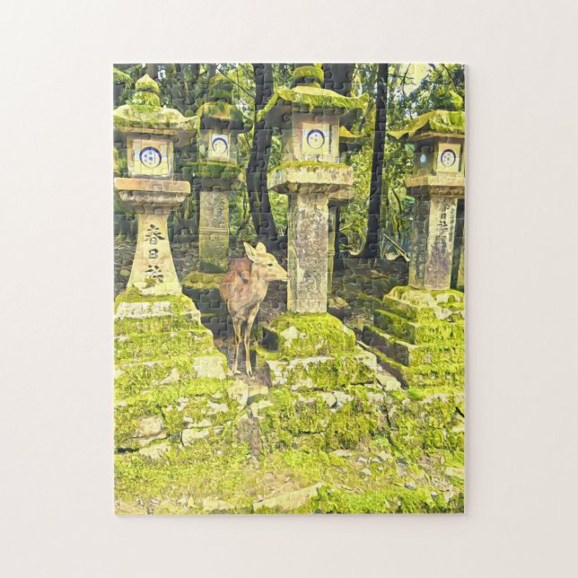 Nara Japan Reh Park Reiseprint (Vertikal)