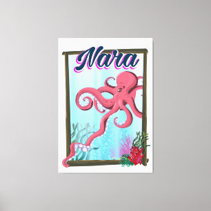 Nara Japan Tintenfisch Reiseplakat Leinwanddruck