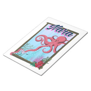 Nara Japan Tintenfisch Reiseplakat Notizblock