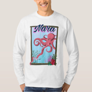 Nara Japan Tintenfisch Reiseplakat T-Shirt