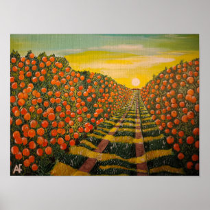 Naranjas de Valencia Gemälde von Alfred Fox Poster