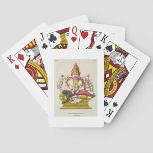 Narasimha, graviert von de Marlet (Farbe litho) Spielkarten