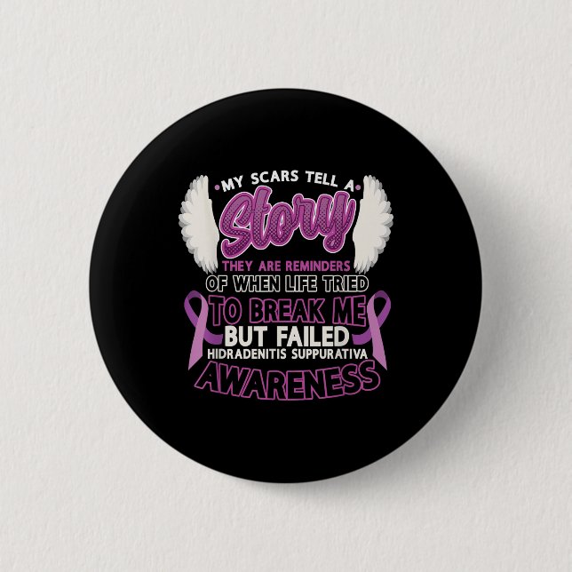 Narben erzählen eine Geschichte Hidradenitis Suppu Button (Vorderseite)