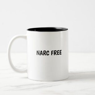 NARC FREI Selbstermächtigung Heilung Trauma Zweifarbige Tasse