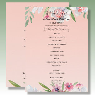 Narcisse Blanc sur Programme de Mariage Rose Abric