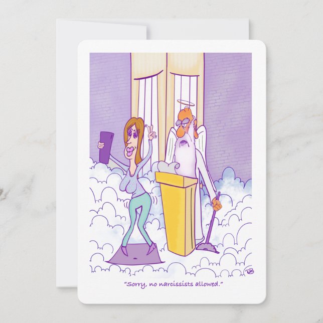 Narcissist Funny Flat Card Karte (Vorderseite)