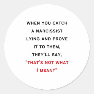 Narcissist Gaslighting Runder Aufkleber