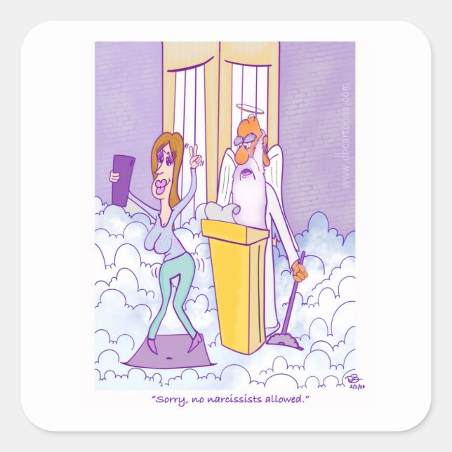 Narcissist Square Stickers (Vorderseite)
