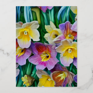 Narcissus Graphic Folien Feiertagspostkarte