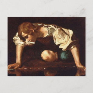 Narcissus von Michelangelo Merisi da Caravaggio Postkarte