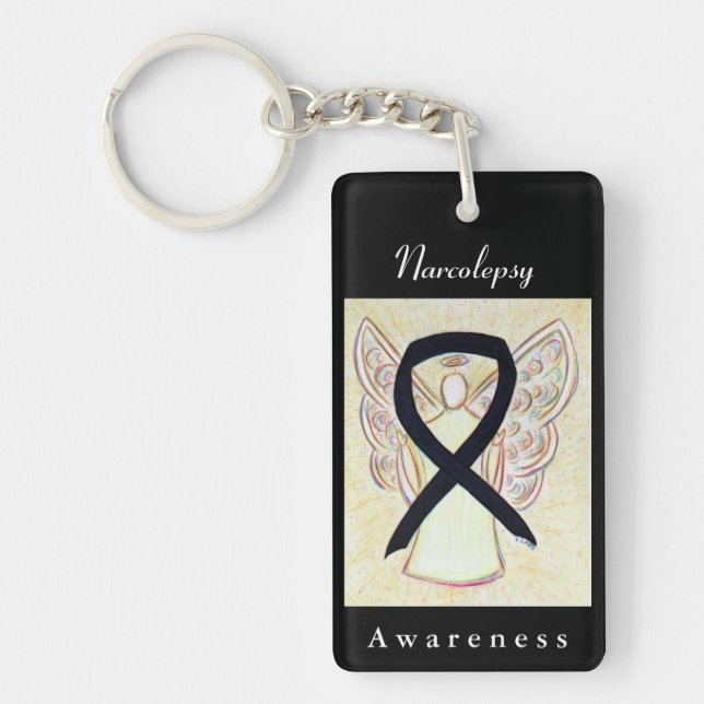 Narcolepsie Sensibilisation Ribbon Angel Porte - c (Devant)