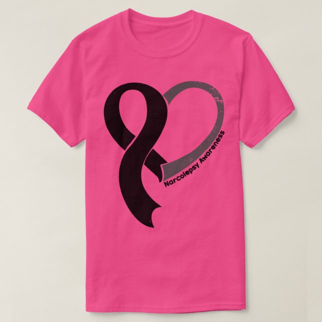 Narcolepsy Awareness Hope Liebe Herz Ribbon Happy T-Shirt (Design vorne)