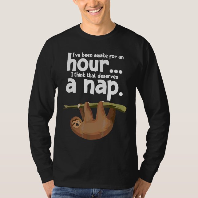 Narcolepsy Sleep Sloth Narcoleptic Awareness T-Shirt (Vorderseite)