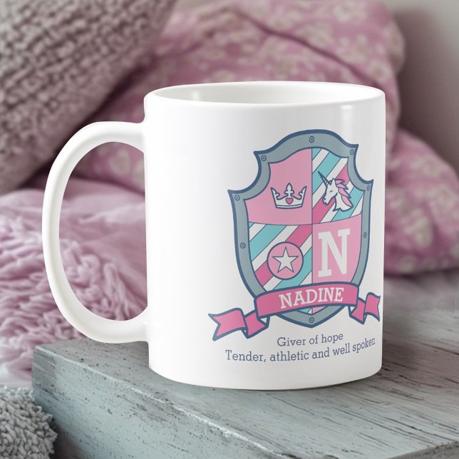 Nardine princess crest pink aqua blue name meaning kaffeetasse (Von Creator hochgeladen)