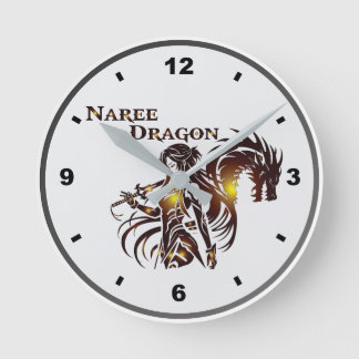 Naree Dragon of Clock Runde Wanduhr