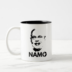 Narendra Modi stellen Namo wieder Indien 2019 BJP Zweifarbige Tasse