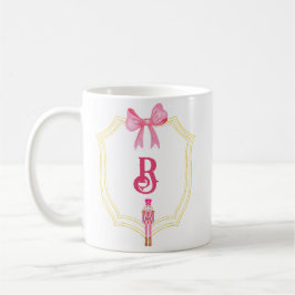 Narkocher mit benutzerdefiniertem rosa Monogramm Kaffeetasse