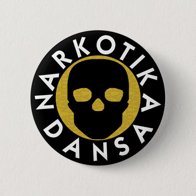 NARKOTIKA Beurre LIV Badge rond noir N3 (Devant)