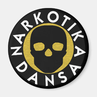 NARKOTIKA LIV Butter runder Magnet schwarz N3