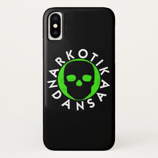 NARKOTIKA LIV Forest case iPhone X schwarz N3 (Rückseite)